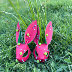 Lambskin Bunny Keychain Pendant — product photograph 3