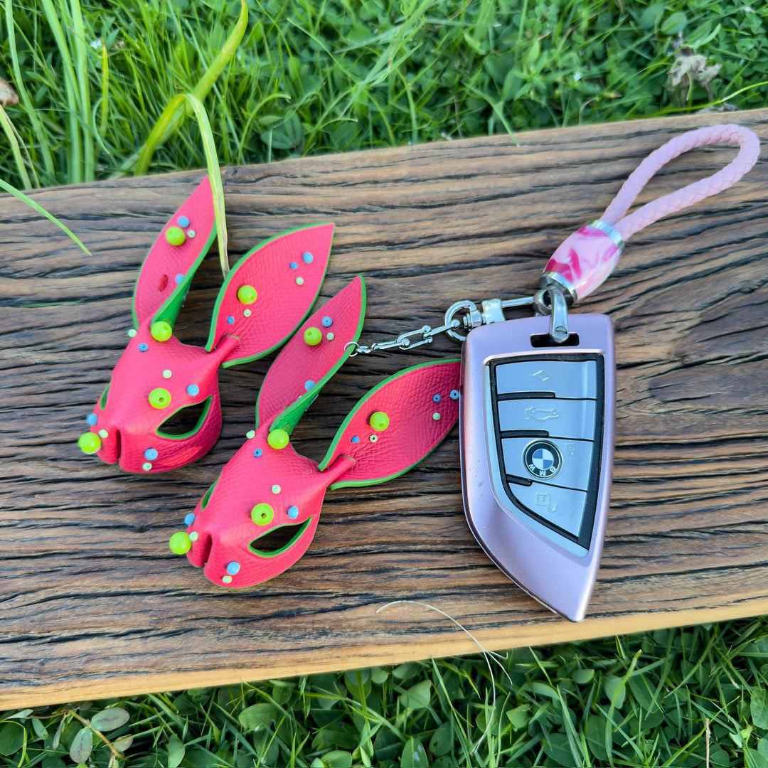 Lambskin Bunny Keychain Pendant — product photograph 4