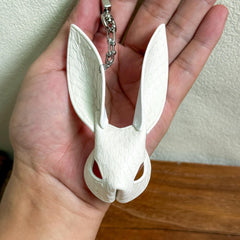 Snakeskin Leather Bunny Keychain — product photograph 7