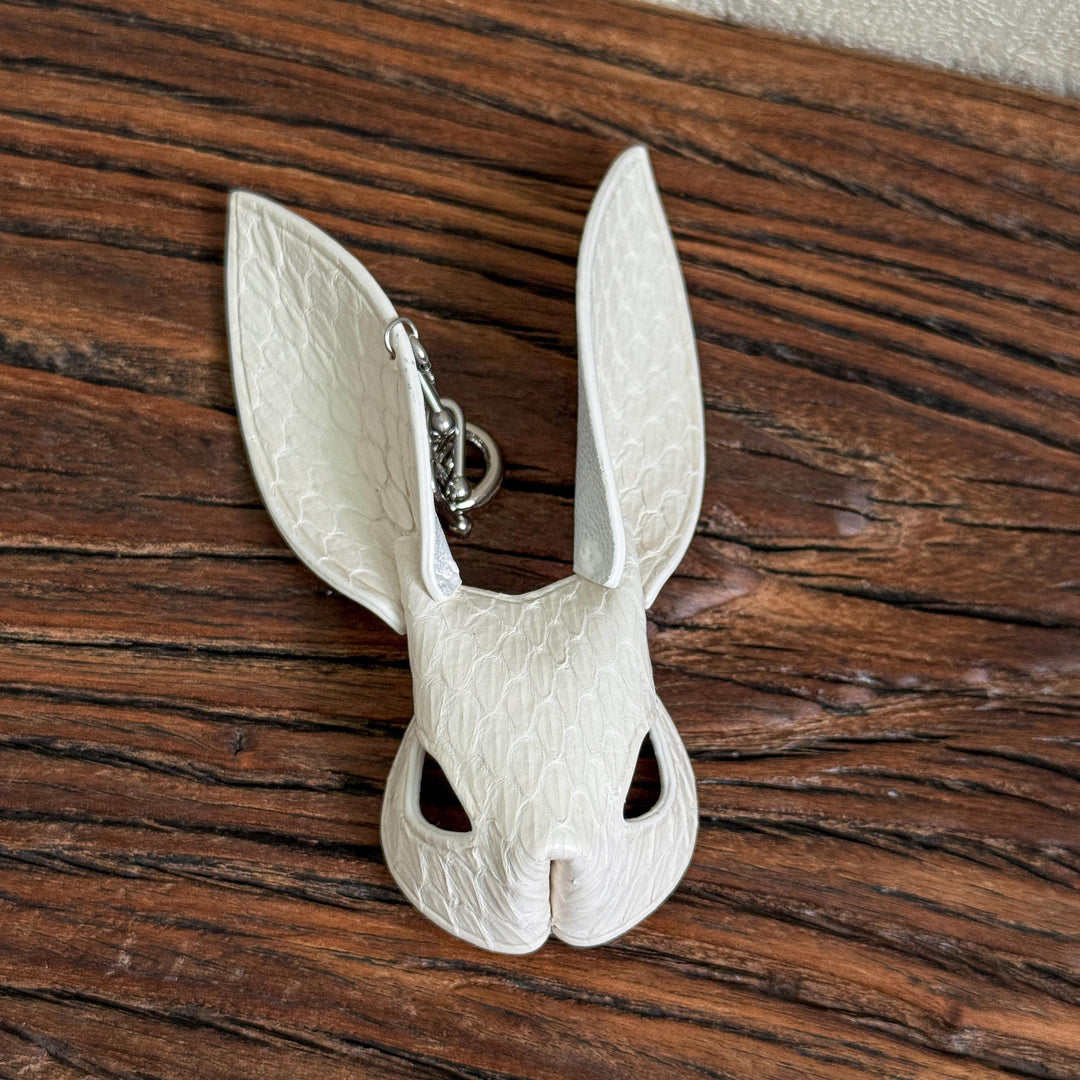 Snakeskin Leather Bunny Keychain — product photograph 6