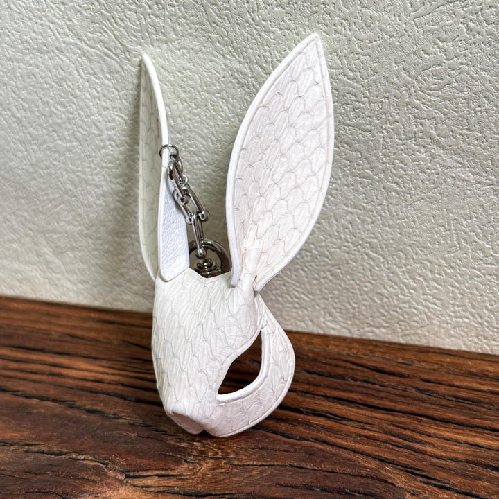 Snakeskin Leather Bunny Keychain — product photograph 4
