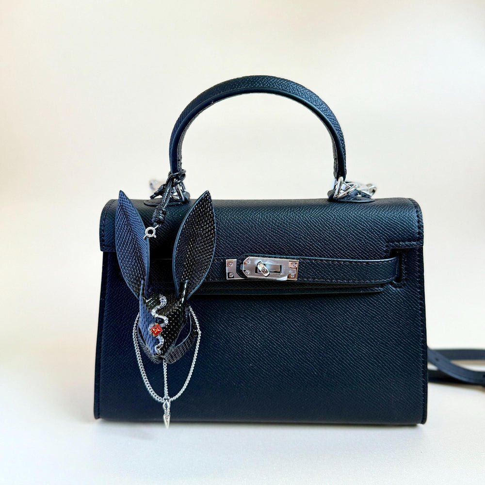 Sand Snakeskin & Lambskin Bunny Bag Charm — product photograph 2