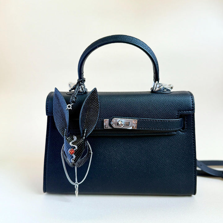 Sand Snakeskin & Lambskin Bunny Bag Charm — product photograph 2