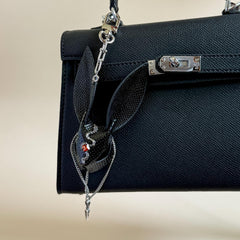 Sand Snakeskin & Lambskin Bunny Bag Charm — product photograph 10
