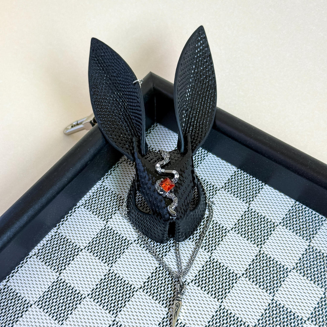 Sand Snakeskin & Lambskin Bunny Bag Charm — product photograph 17