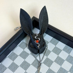 Sand Snakeskin & Lambskin Bunny Bag Charm — product photograph 17