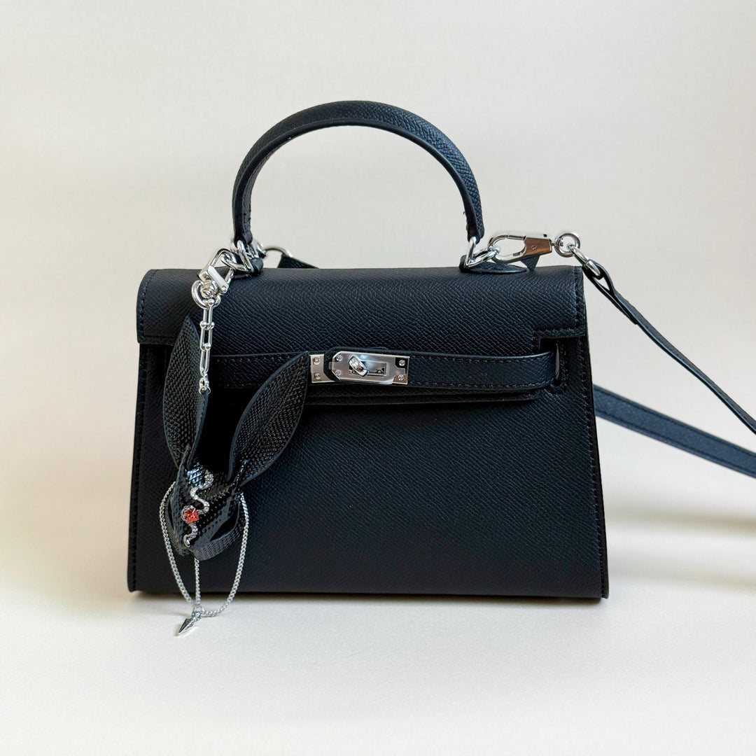 Sand Snakeskin & Lambskin Bunny Bag Charm — product photograph 11