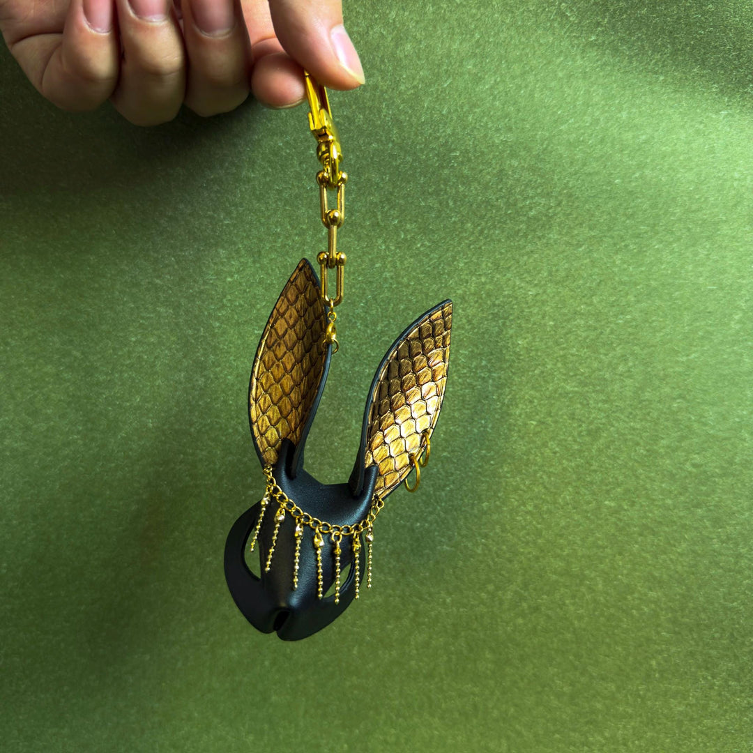 Snakeskin & Calfskin Bunny Bag Charm — product photograph 3