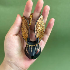 Snakeskin & Calfskin Bunny Bag Charm — product photograph 4