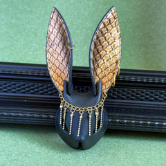 Snakeskin & Calfskin Bunny Bag Charm — product photograph 9