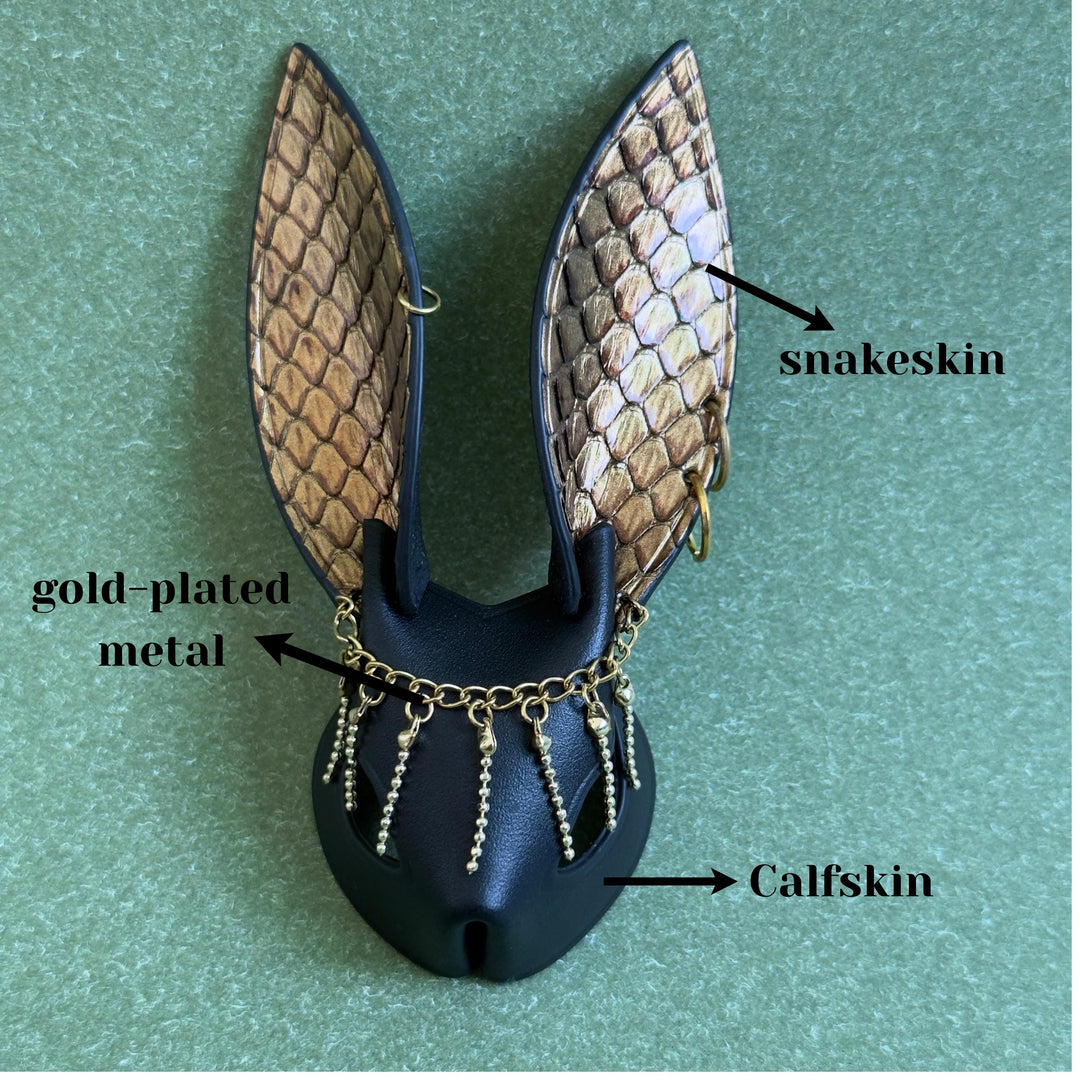 Snakeskin & Calfskin Bunny Bag Charm — product photograph 5