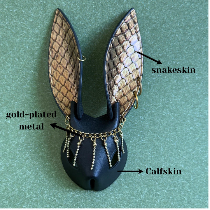 Snakeskin & Calfskin Bunny Bag Charm — product photograph 5