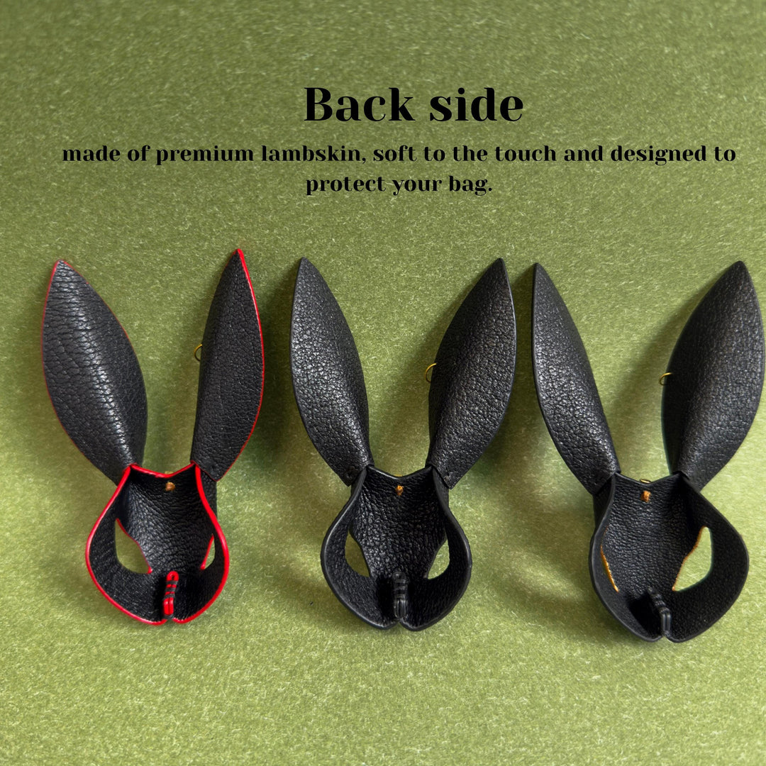 Lambskin & Snakeskin Rabbit Keychain Charm — product photograph 3