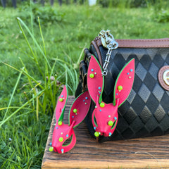 Lambskin Bunny Keychain Pendant — product photograph 1