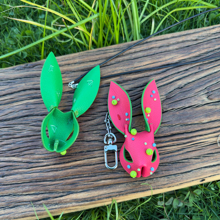 Lambskin Bunny Keychain Pendant — product photograph 6