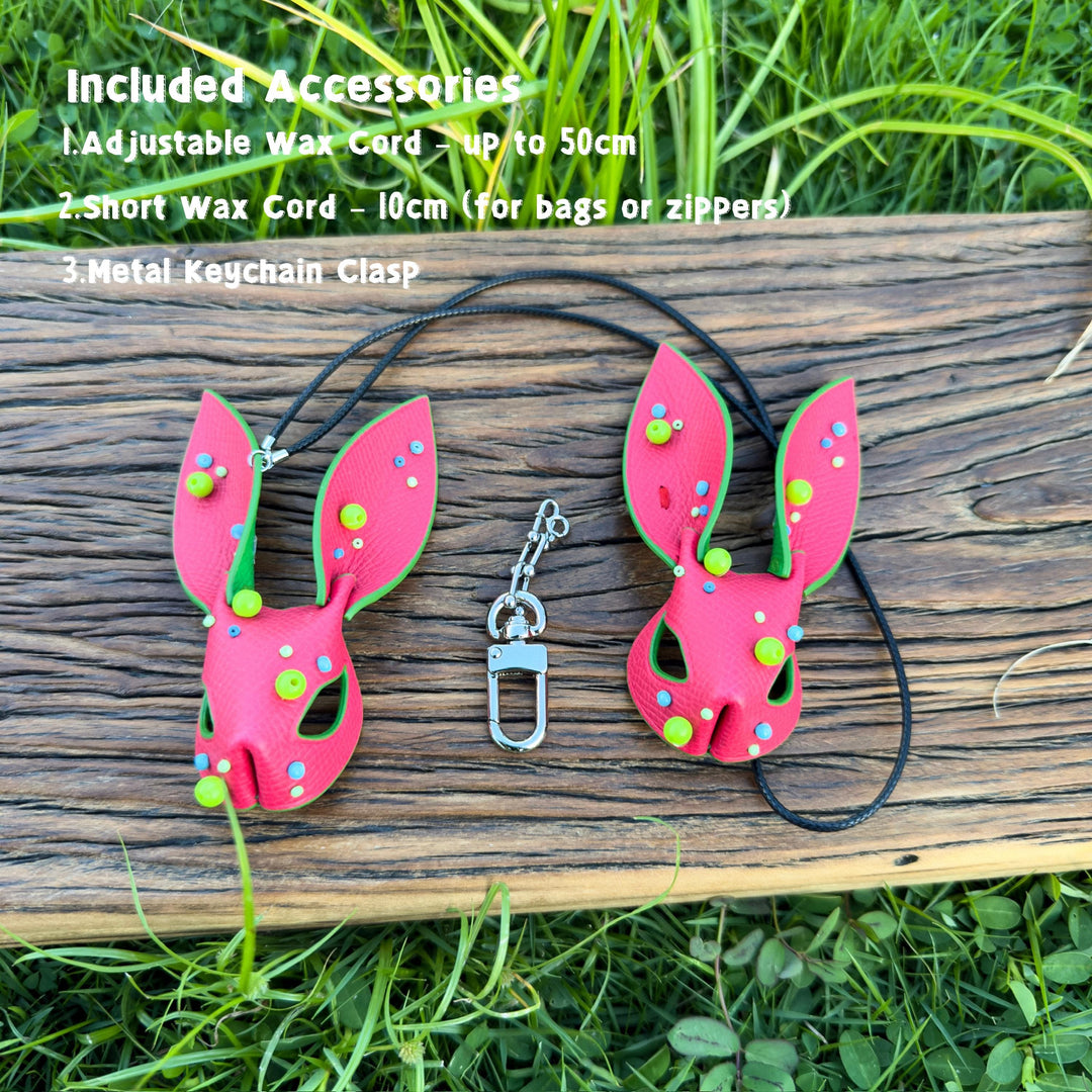 Lambskin Bunny Keychain Pendant — product photograph 5