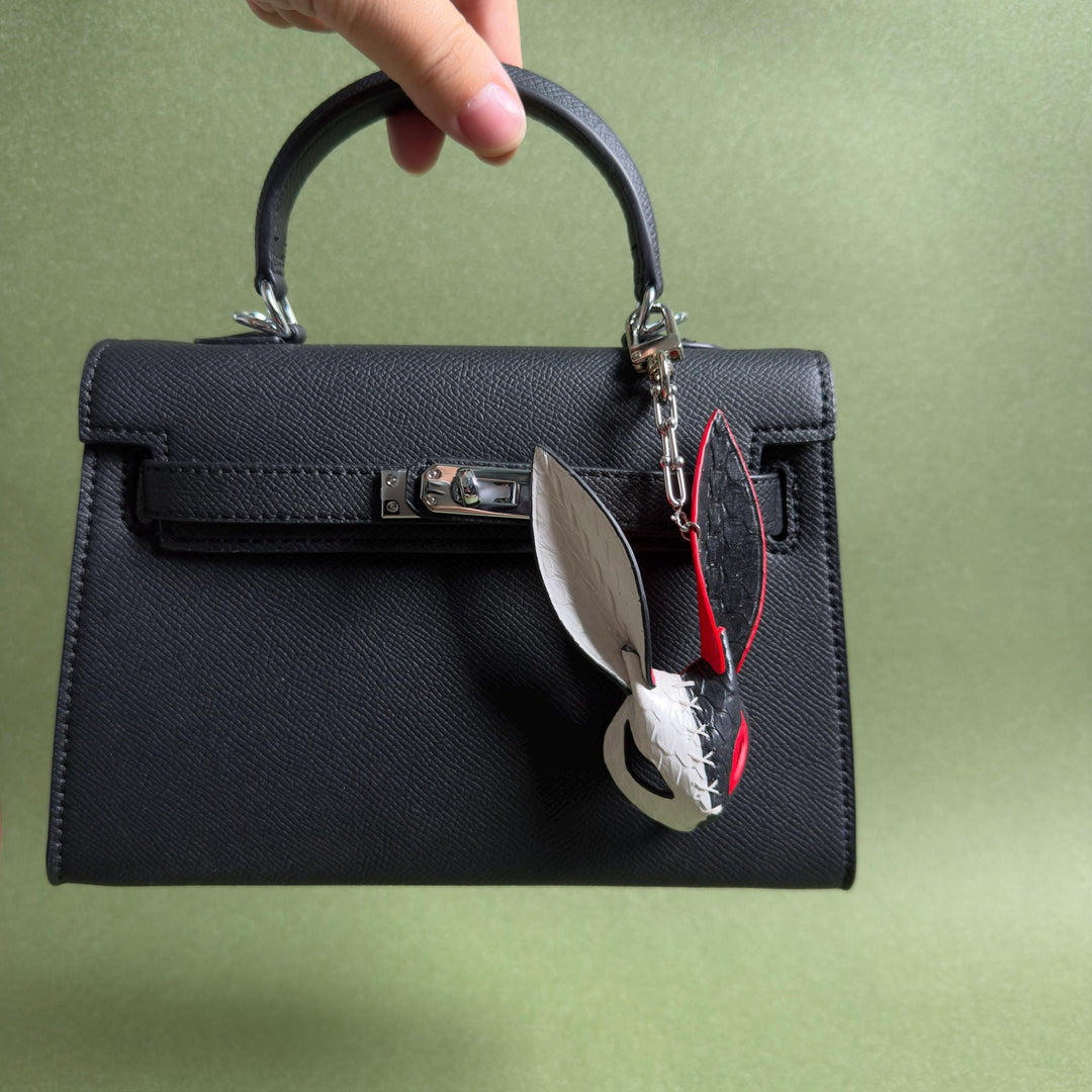Leather Bunny Keychain & Phone Charm — product photograph 7