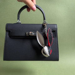 Leather Bunny Keychain & Phone Charm — product photograph 7