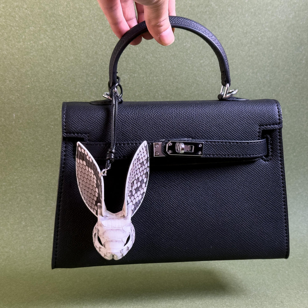 Snakeskin & Lambskin Bunny Bag Charm — product photograph 7