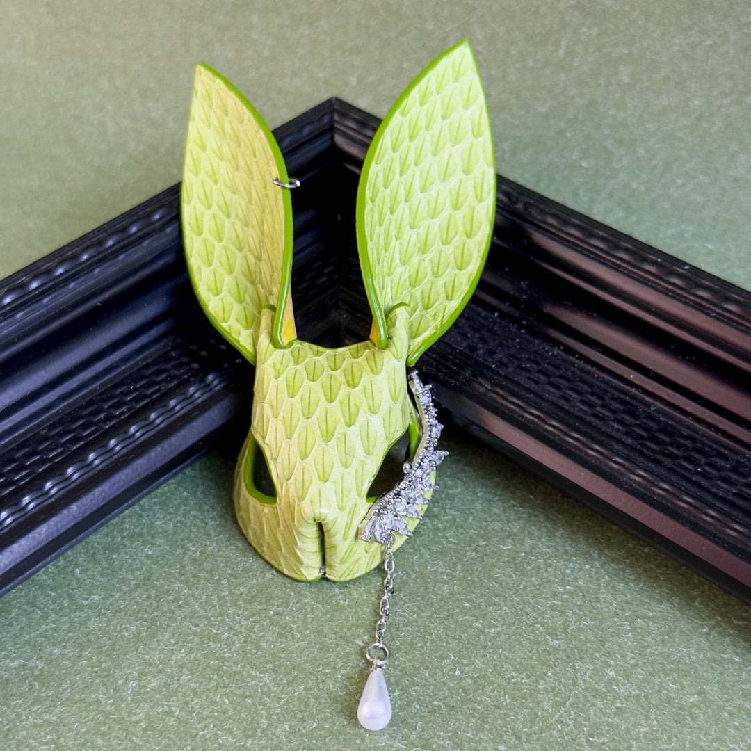 Snakeskin Bunny Handbag Charm — product photograph 5