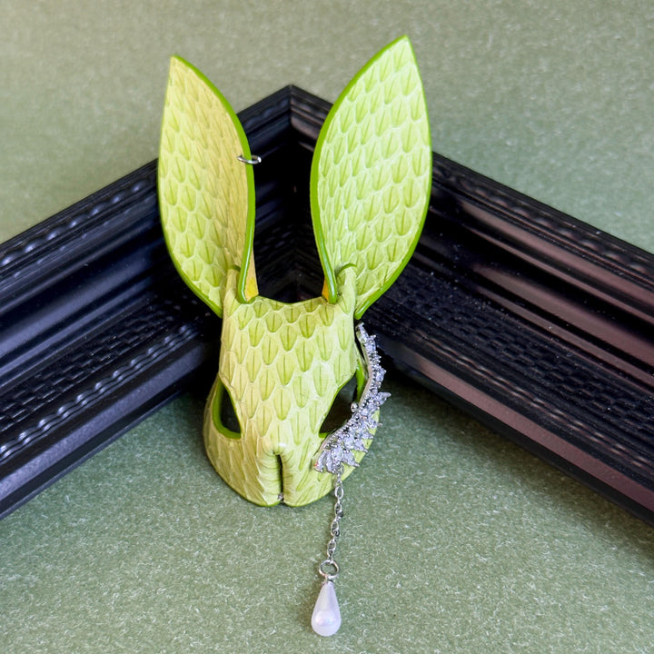 Snakeskin Bunny Handbag Charm — product photograph 5