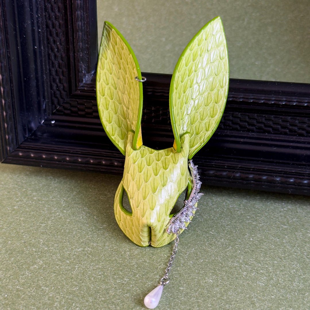 Snakeskin Bunny Handbag Charm — product photograph 7