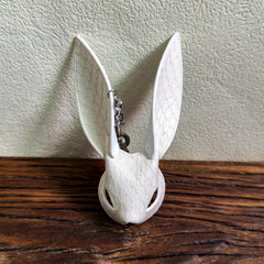 Snakeskin Leather Bunny Keychain — product photograph 11