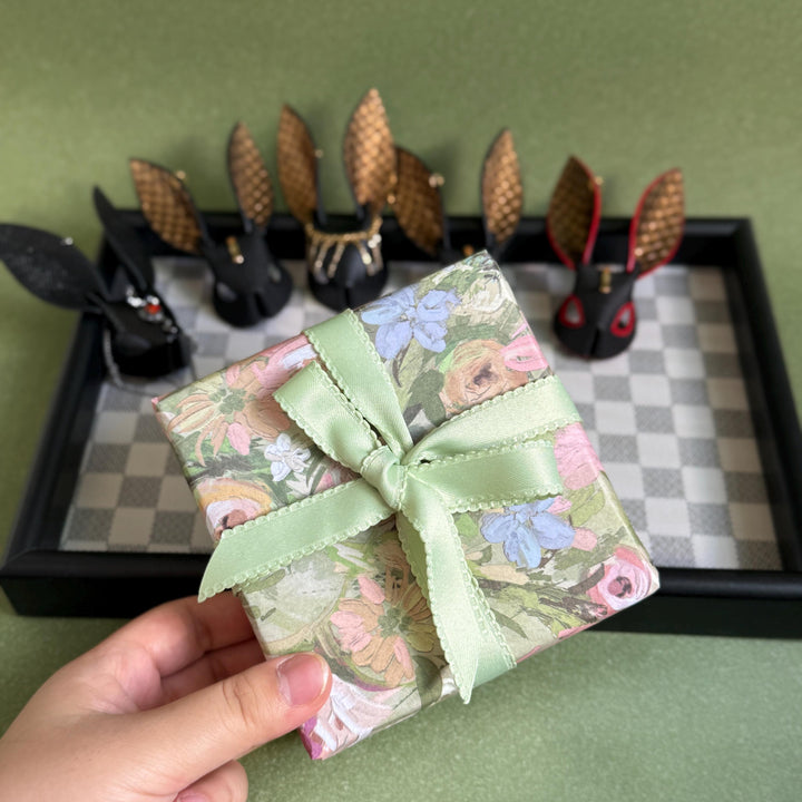 Gold Snakeskin Bunny Keychain Charm — product photograph 8