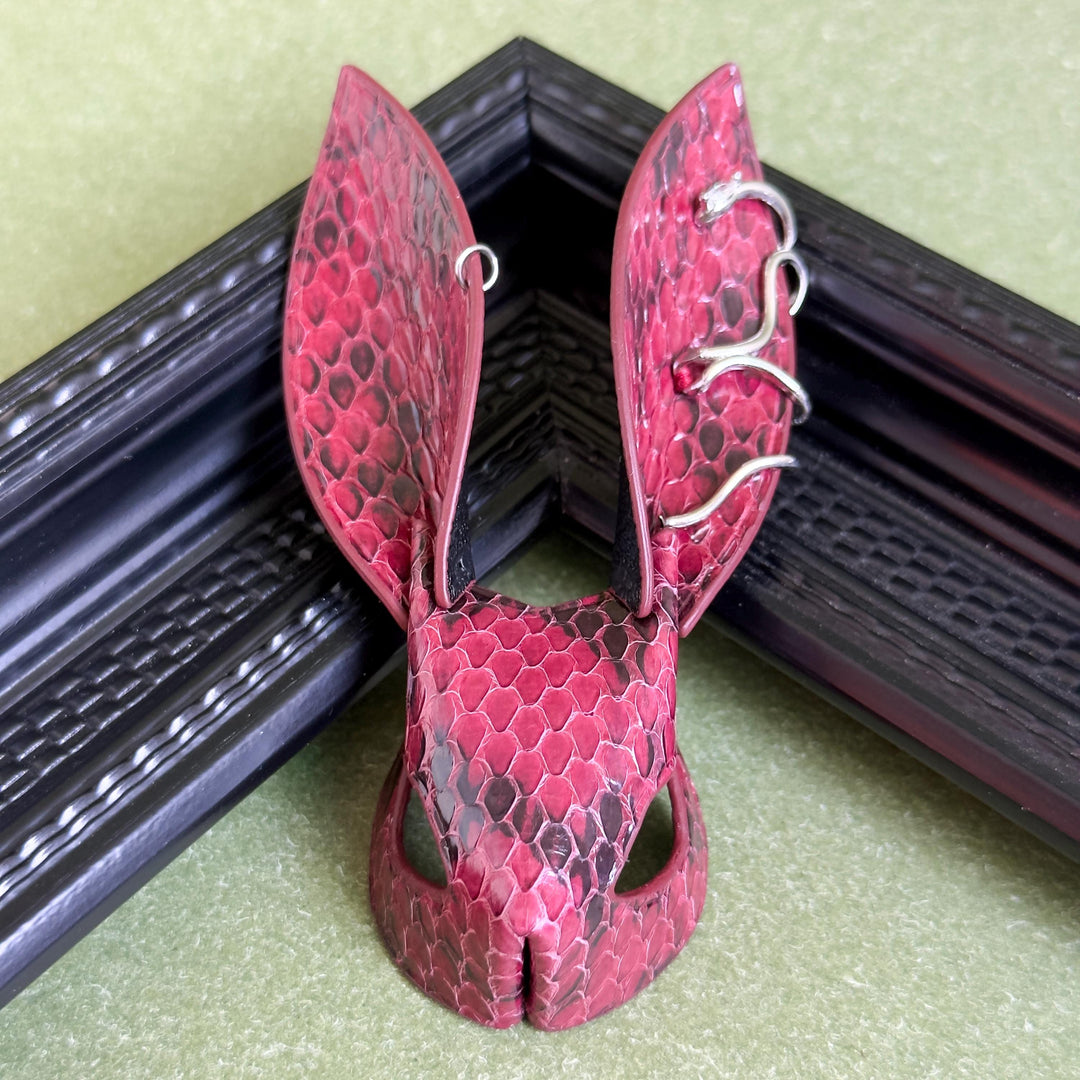 Snake & Lambskin Leather Bunny Bag Charm — product photograph 6