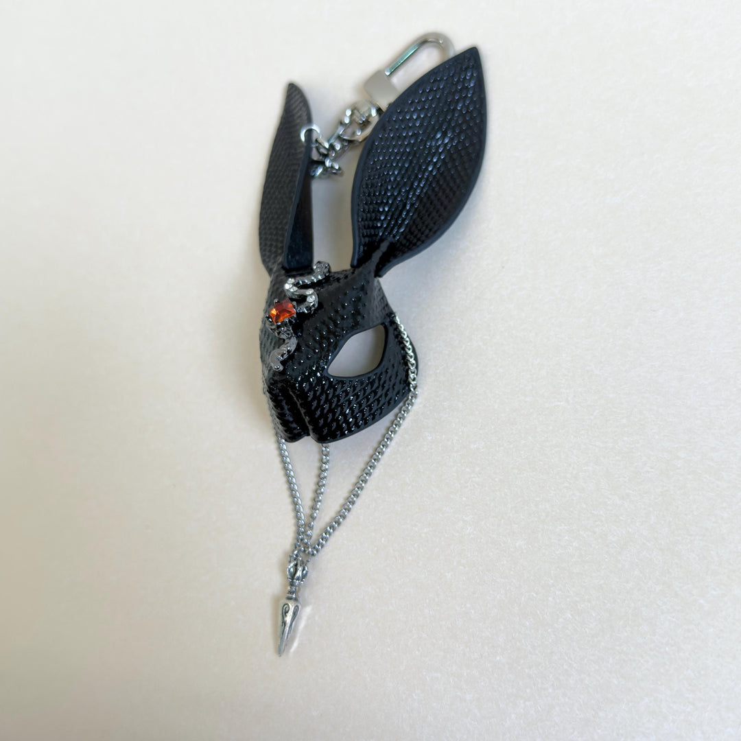 Sand Snakeskin & Lambskin Bunny Bag Charm — product photograph 14