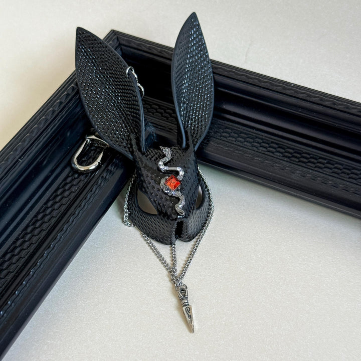 Sand Snakeskin & Lambskin Bunny Bag Charm — product photograph 8