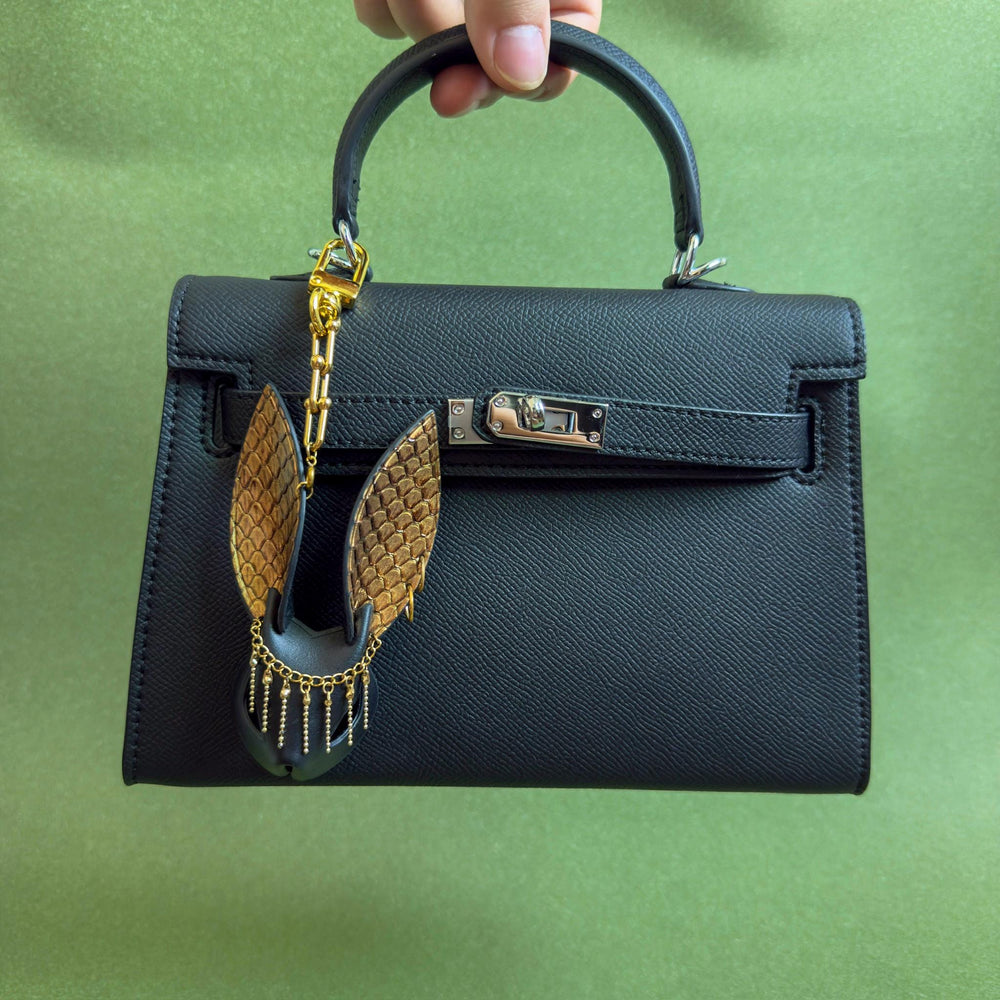 Snakeskin & Calfskin Bunny Bag Charm — product photograph 2