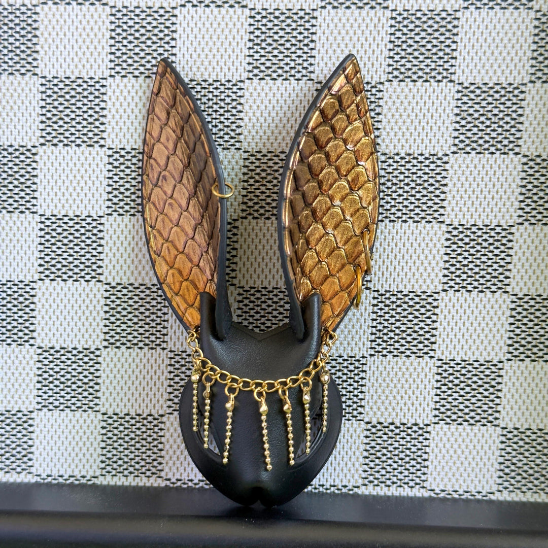 Snakeskin & Calfskin Bunny Bag Charm — product photograph 11