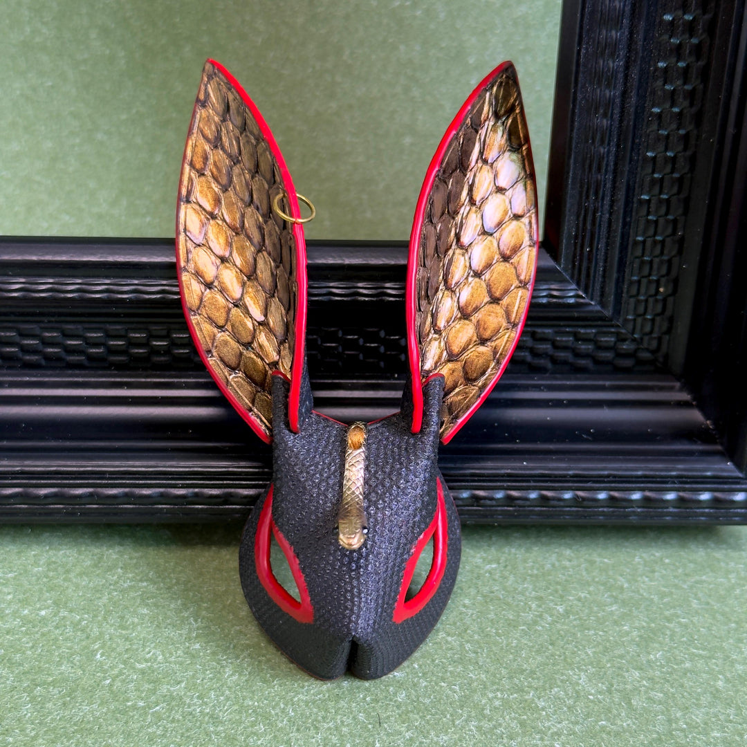 Lambskin & Snakeskin Rabbit Keychain Charm — product photograph 14