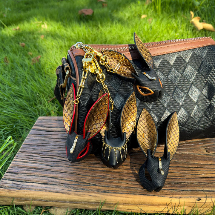 Lambskin & Snakeskin Rabbit Keychain Charm — product photograph 20