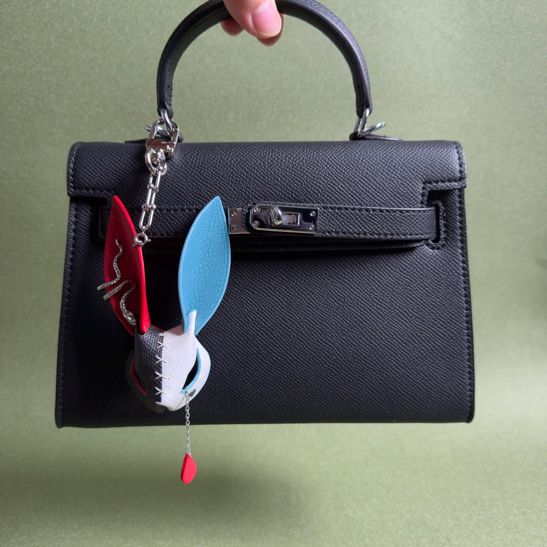 Leather Bunny Keychain & Phone Charm — product photograph 6