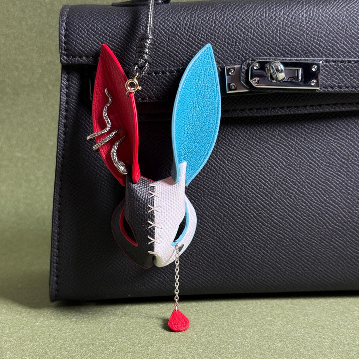Leather Bunny Keychain & Phone Charm — product photograph 4