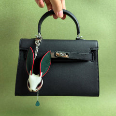 Hand-Painted Clown Bunny Bag Charm — product photograph 14