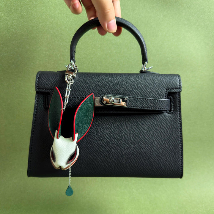 Hand-Painted Clown Bunny Bag Charm — product photograph 14