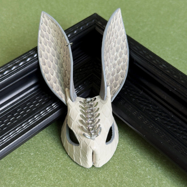 Snakeskin & Lambskin Bunny Keychain — product photograph 13