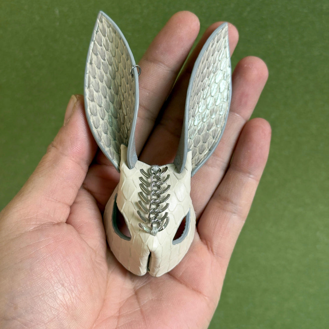 Snakeskin & Lambskin Bunny Keychain — product photograph 9