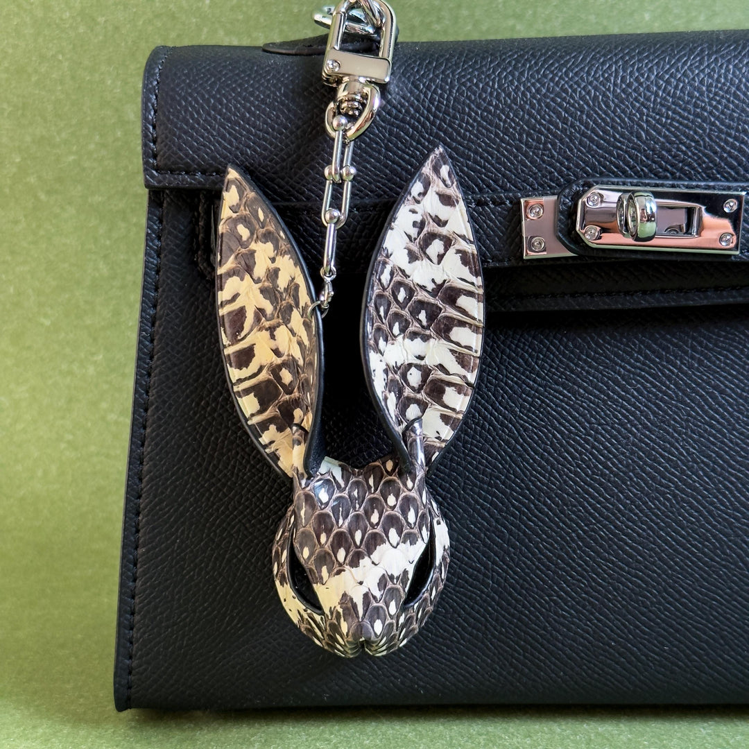 Snakeskin & Lambskin Bunny Bag Charm — product photograph 4