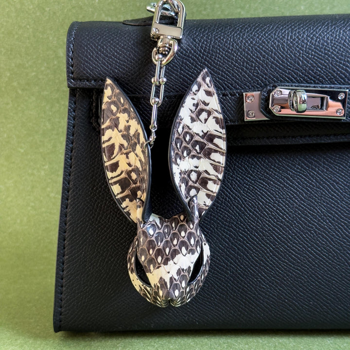Snakeskin & Lambskin Bunny Bag Charm — product photograph 4
