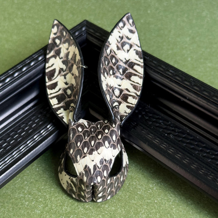 Snakeskin & Lambskin Bunny Bag Charm — product photograph 11
