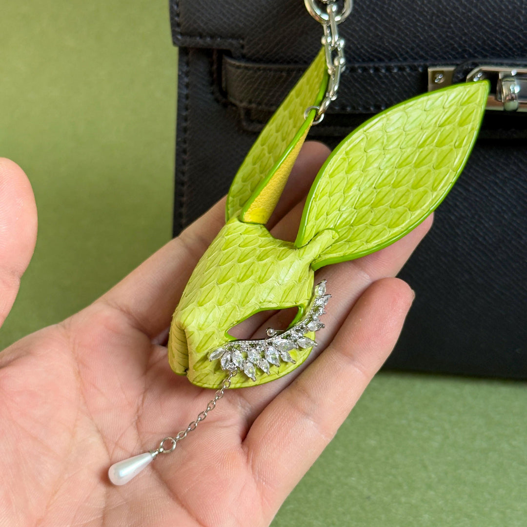 Snakeskin Bunny Handbag Charm — product photograph 4