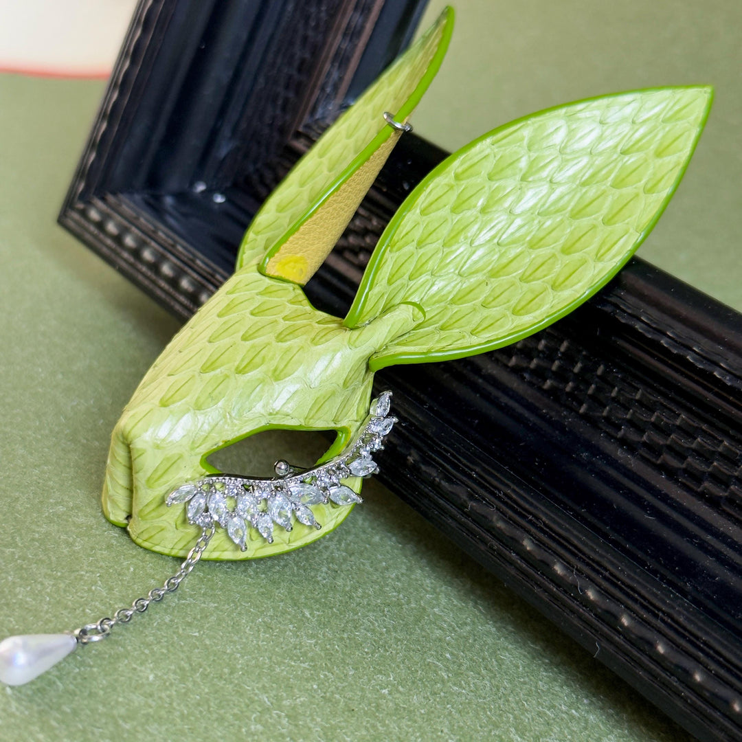 Snakeskin Bunny Handbag Charm — product photograph 6