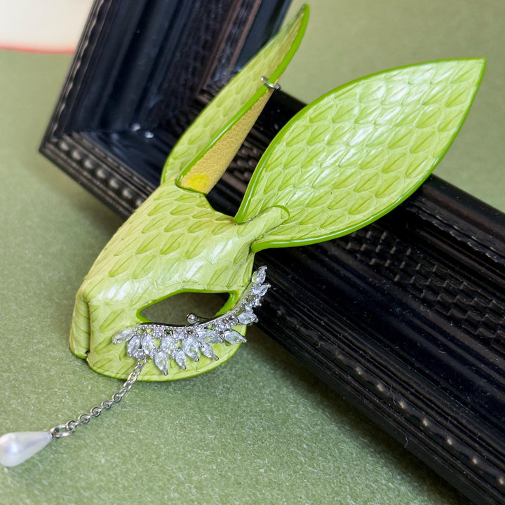 Snakeskin Bunny Handbag Charm — product photograph 6