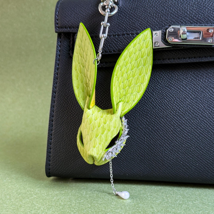 Snakeskin Bunny Handbag Charm — product photograph 1