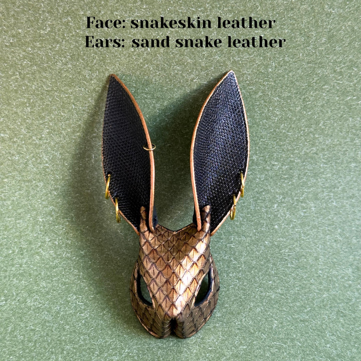 Gold Snakeskin Bunny Keychain Charm — product photograph 9
