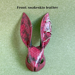 Snake & Lambskin Leather Bunny Bag Charm — product photograph 3